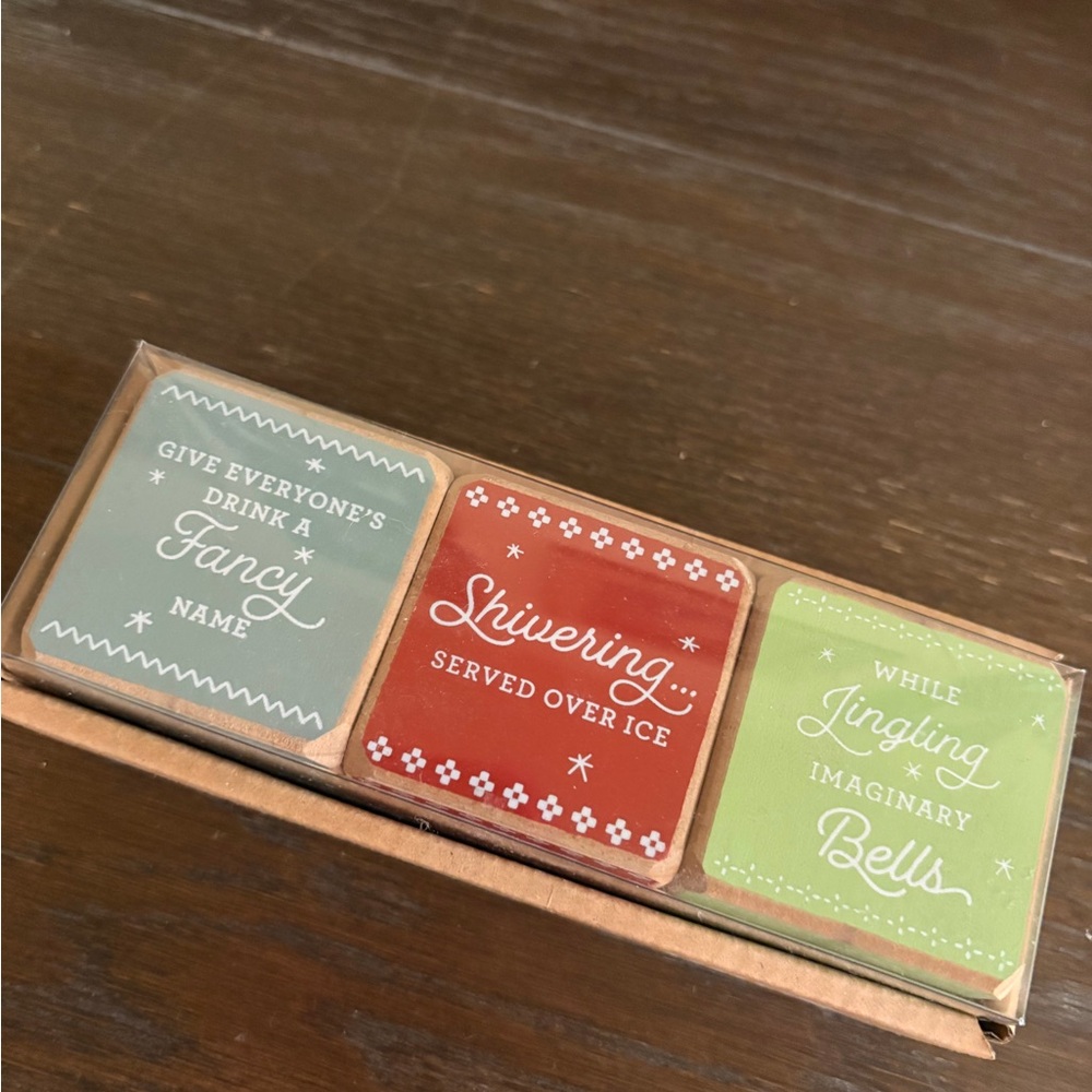Holiday Happy Hour Party Game Dice Set - Red, Green, Gray - Picture 7 of 7